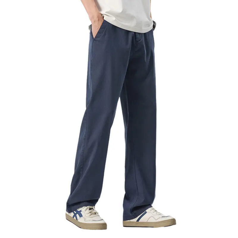 Pantaloni jeans da uomo Primavera Estate Vestibilità ampia Gamba dritta Pantaloni casual versatili in denim Casual Streetwear Pantaloni comodi Uomo