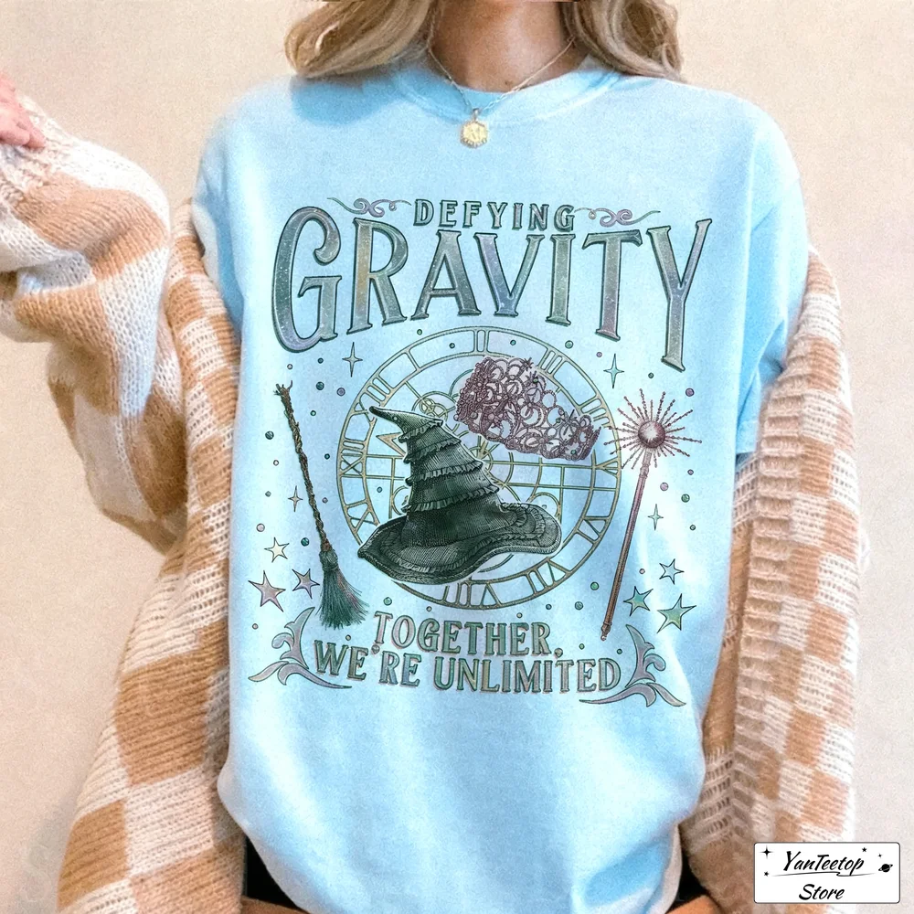 المرأة القطن تي شيرت تتحدى الجاذبية قميص ريترو الشريرة معا نحن غير محدود تي شيرت معالج الفيلم مروحة موضة المحاصيل القمم #6