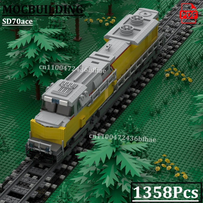 

SD70ace Pacific Train Display EMD Engine Model MOCBUILDING Blocks City Railway Buildings Construction Toys Gift for Kids