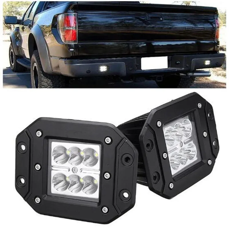 

1PC/2PCS 12V 24V Vehicle Fog Light Flush Mount Spot Cube Offroad Pod Light | Waterproof Fog & Driving Light for Truck Boat ATV