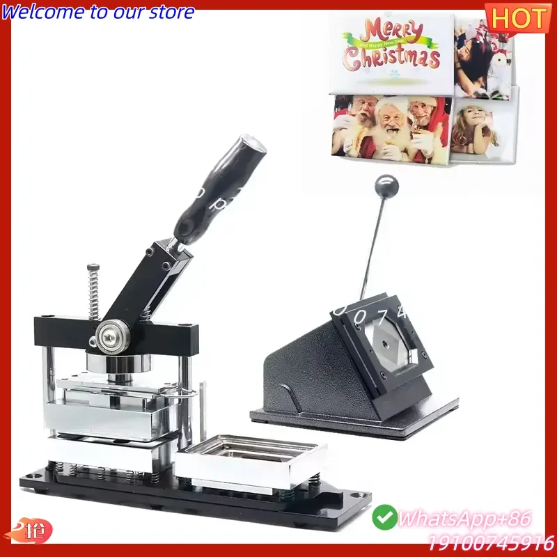 2026Hot 90*65mm 3.5*2.5inches Photo Fridge Magnet Making Machine Rectangle Button Making Machine Kit with Cutter and 1000pcs