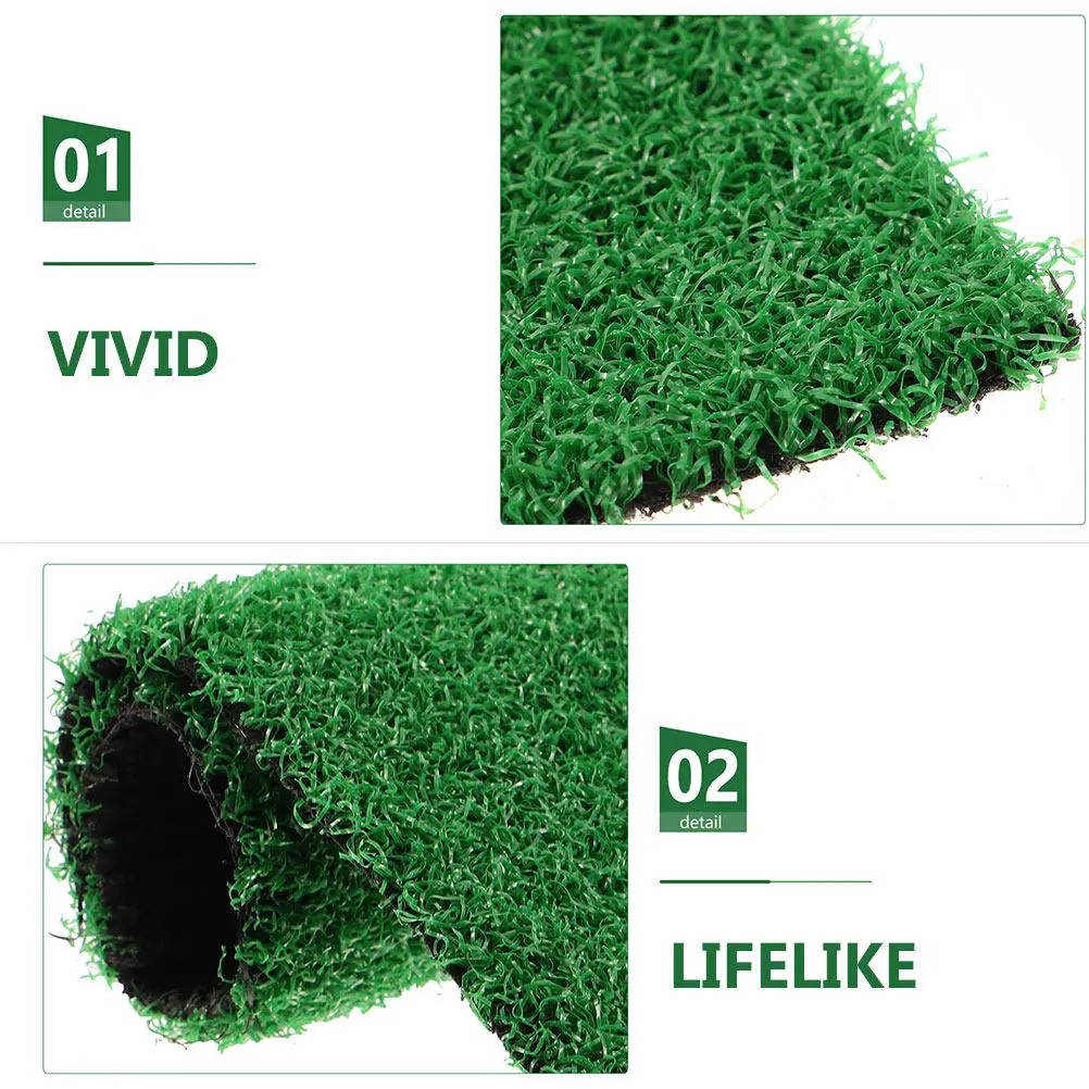 Floating Turtle Basking Island Artificial Grass Turf Pad with Easy-Climb Ramp for Fish Tank Reptile Supplies Simulation Grass