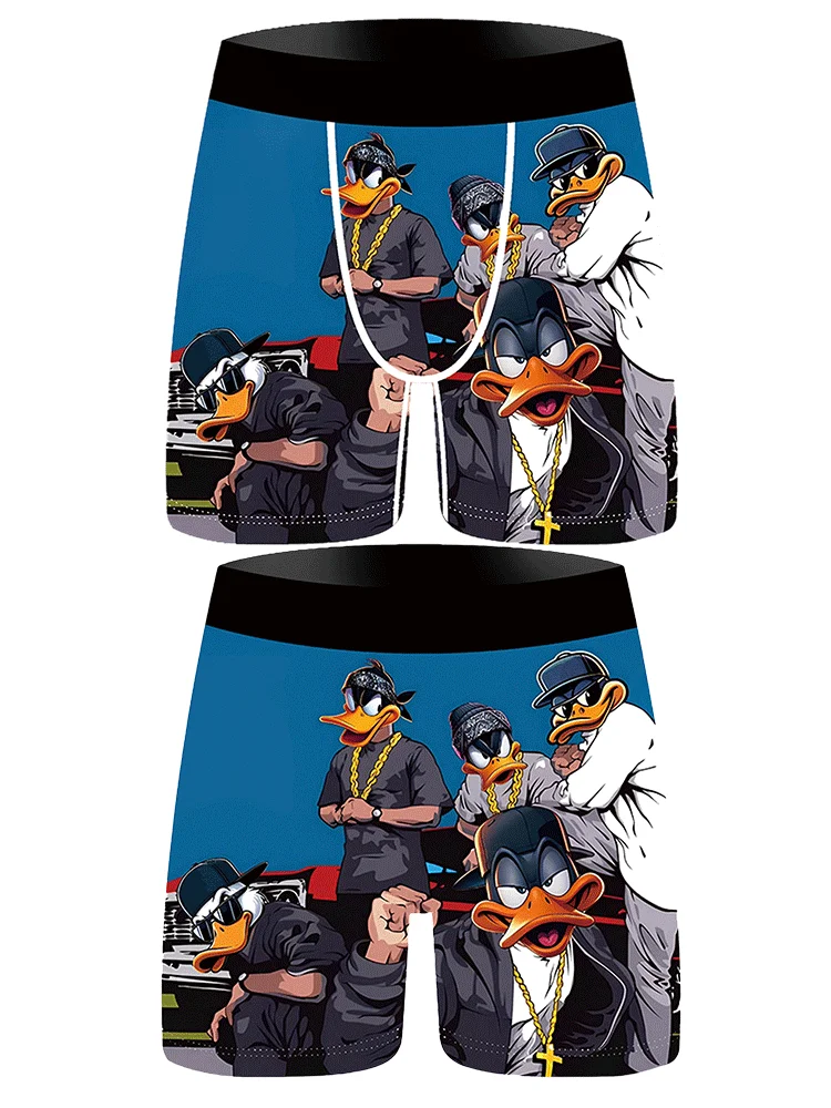 3Pcs Men's Underwear Comfortable and Soft Breathable Famous Cartoon Patterns Boxer Underwear Men's Boxer Underwear