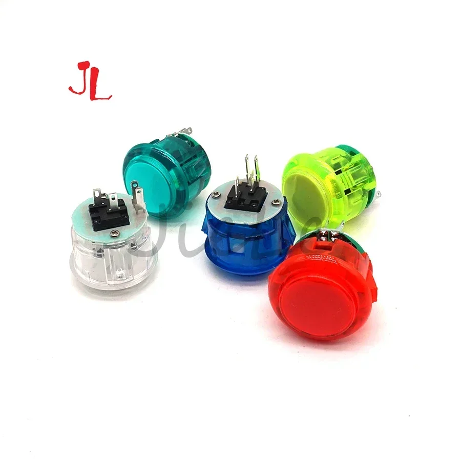 10Pcs/lot Copy SANWA OBSF-30 Arcade Push Button Transparent 12V/5V LED 30mm for DIY Raspberry pi MAME PC Pandora Game