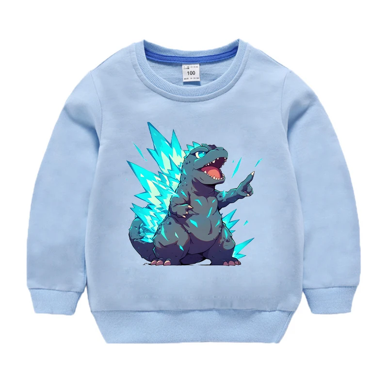 Godzillas Children's Sweatshirt Thin Clothing Baby Boys Girls Long Sleeve Pullover Toddler Sweater Spring Autumn Hoodie Clothes