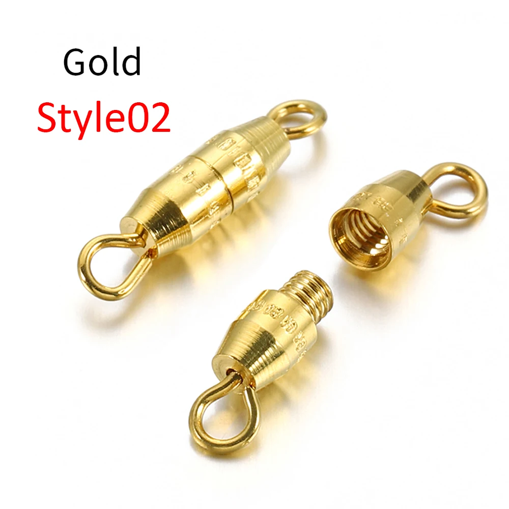 50pcs Metal Cylinder Fasteners Buckles Closed End Clasps for DIY Bracelet Necklace Connectors Jewelry Making Accessories