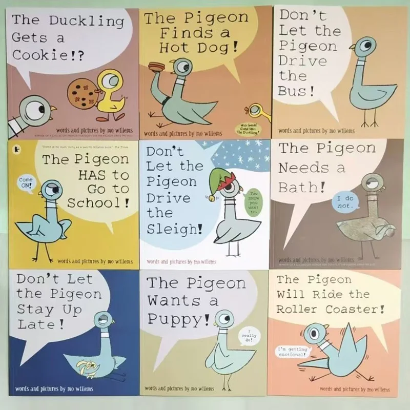 9 Books Don't Let the Pigeon Drive the Bus English Picture Book Children Reading Storybook Kids Early Education Libros