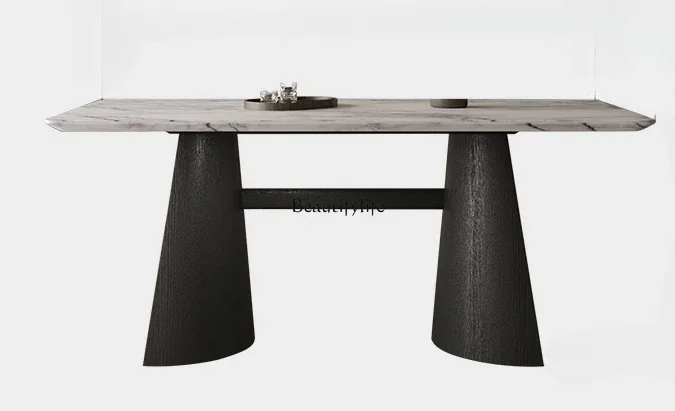 

FG28Italian light luxury marble long dining table modern minimalist household dining table