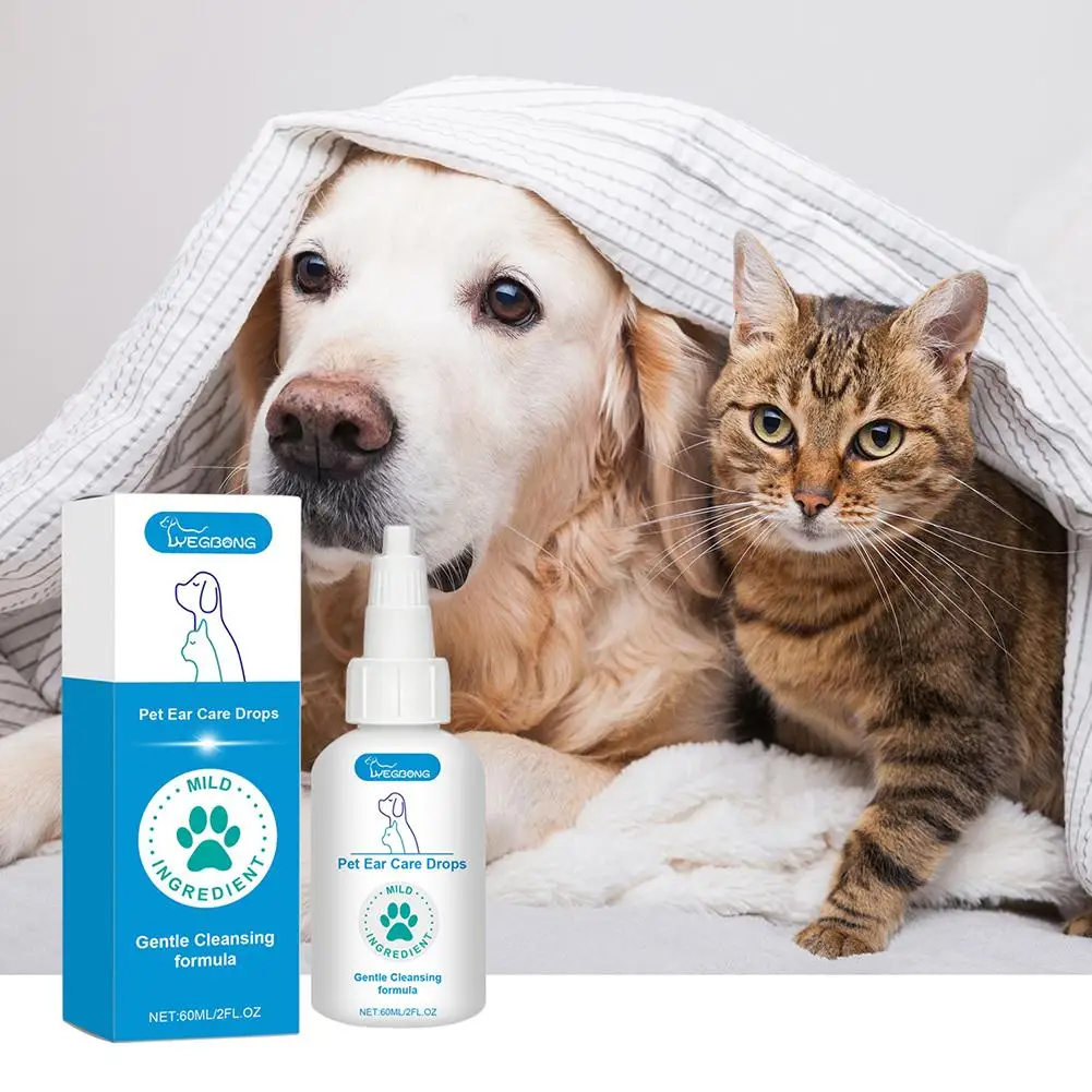 Dog Ear Drop Infection Mite Control Ear Wax Canal Cleaning Eliminator Cleaning Pet Odor Irritation Solution Soothing Ear It D7e7