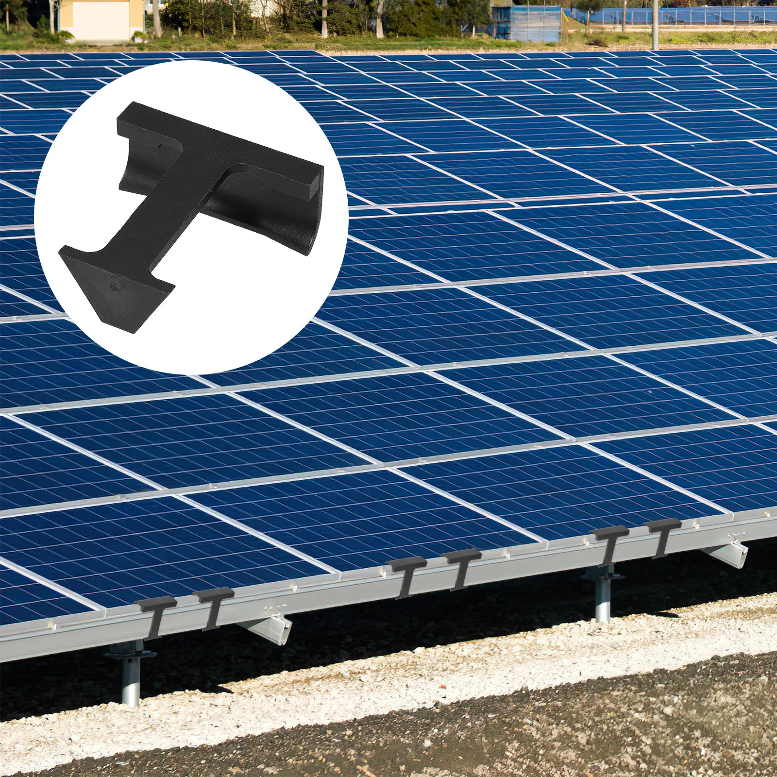 10Pcs Photovoltaic Panel Drainage Buckle Simple Installation Solar Panel Water Drain Clips Prevent Mud Stagnation Extend