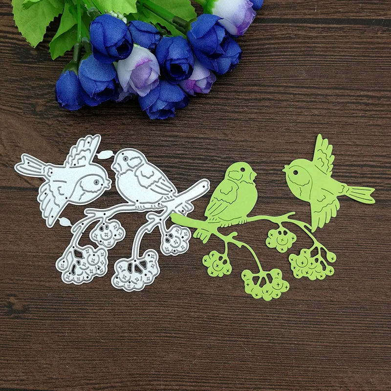 Birds on the tree Metal Cutting Dies Stencil for DIY Scrapbooking Album Embossing Paper Cards Deco Crafts Die Cuts