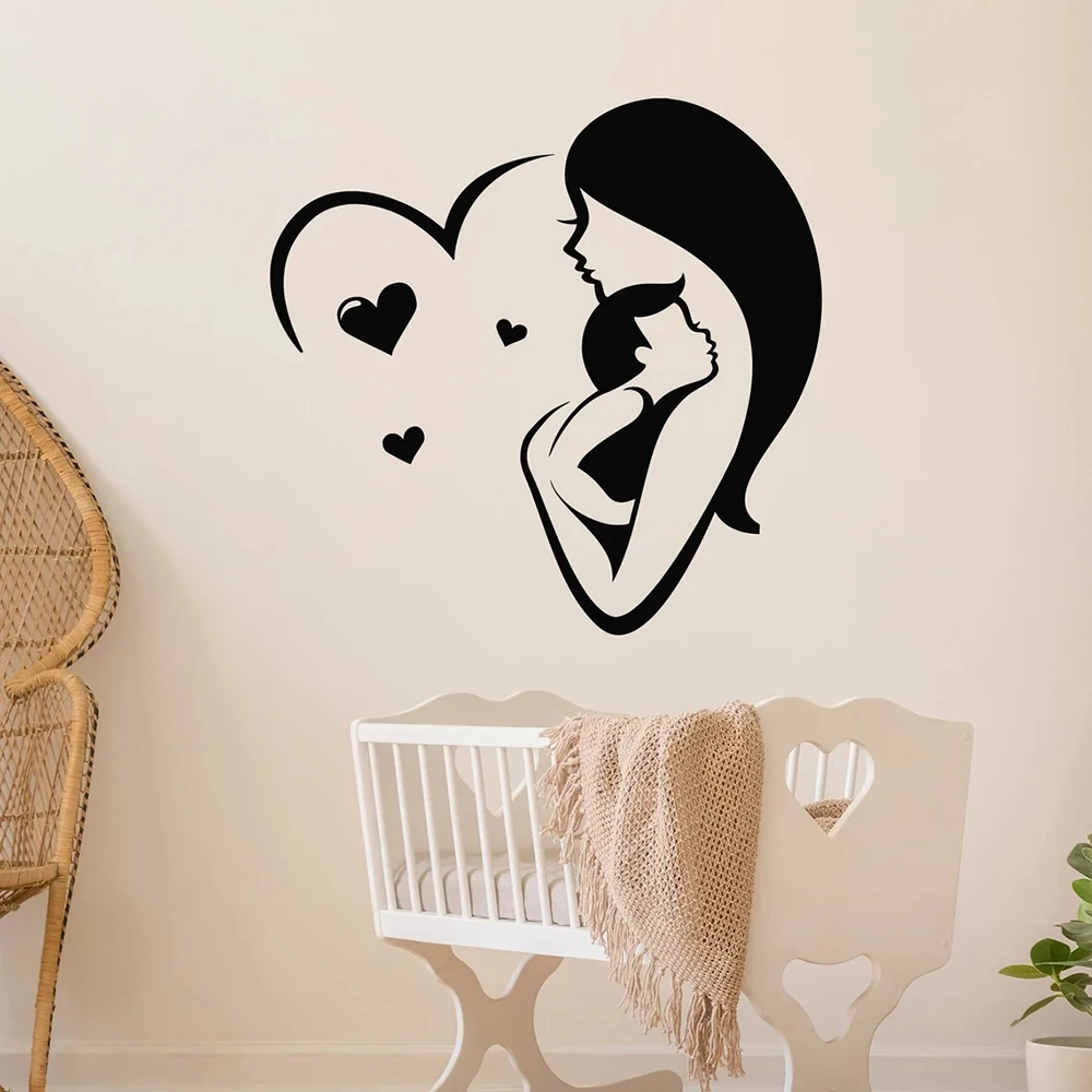 Family Vinyl Wall Decal Love Child Baby Mom Maternity Hospital Wall Stickers for Home Room Decor Mural Removabel Wallpaper S144