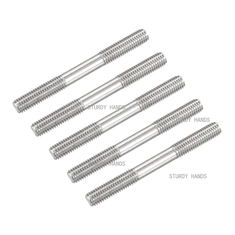 Double Ended Stud Screws 10pcs Stainless Steel Dual Threaded Rod Bolts - for House Maintenance