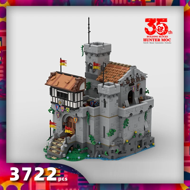 medieval castle block lion castle blocks architecture castle bricks outpost building blocks tower royal castle watchtower toy