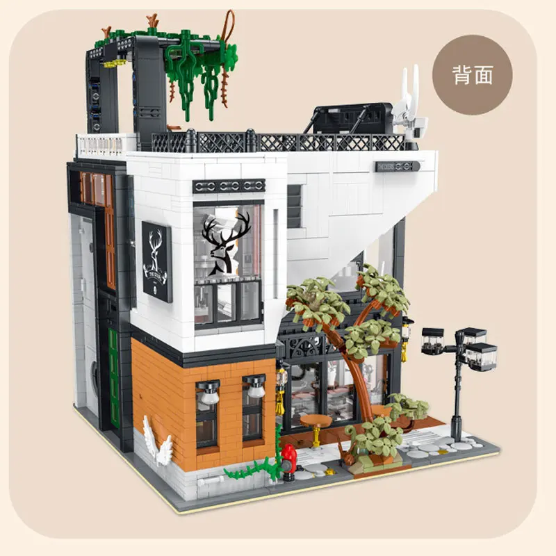 XMork 10208 Milk Tea Shop Model City Modular Street View Series giocattoli creativi fai da te Building Blocks regalo per ragazzi 3423 pezzi