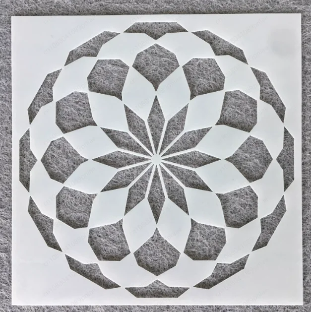 Spray DIY Geometric Template, Mandala Graphic Hollow Board, Tile Inkjet Irregular Model