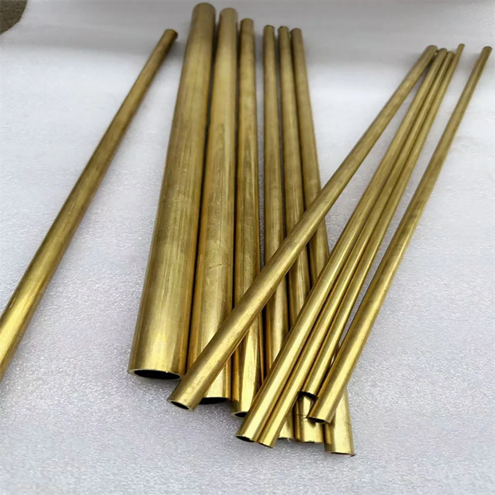 Brass Tube Diameter 1/1.5/2/3/4/5/6/7/8/9/10/11/12/13/14/15/16/18/20/22/24/25mm Round Brass Pipe Cutting Length 500mm Tool Parts