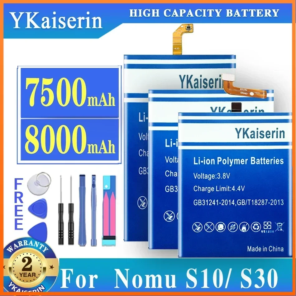 

YKaiserin S30 S10 New Battery For Nomu S30 S10 S 10 S 30 Cell phone Replacement bateria + Tracking Number