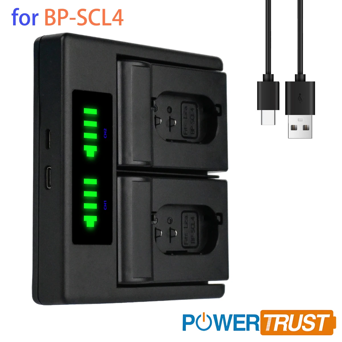 BP-SCL4 USB-Doppelladegerät für Leica Q2 SL2 SL(TYP 601) Kamera, BP-SCL4 Akkuladegerät