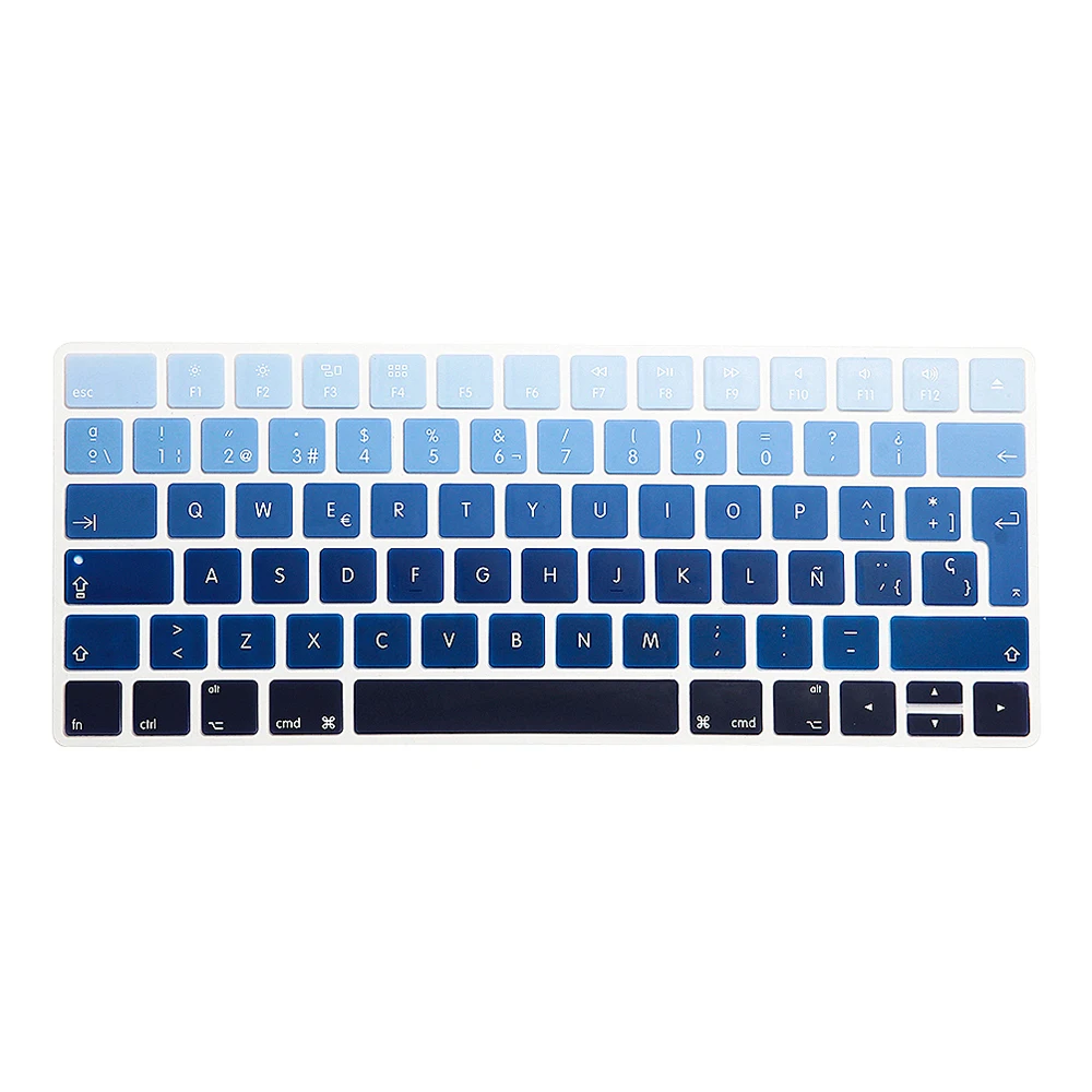 EU/UK ESP Spanish With ñ Silicone keyboard Cover Skin Protector For New iMac Magic 2 MLA22L A1644 Bluetooth Keyboard PC Computer