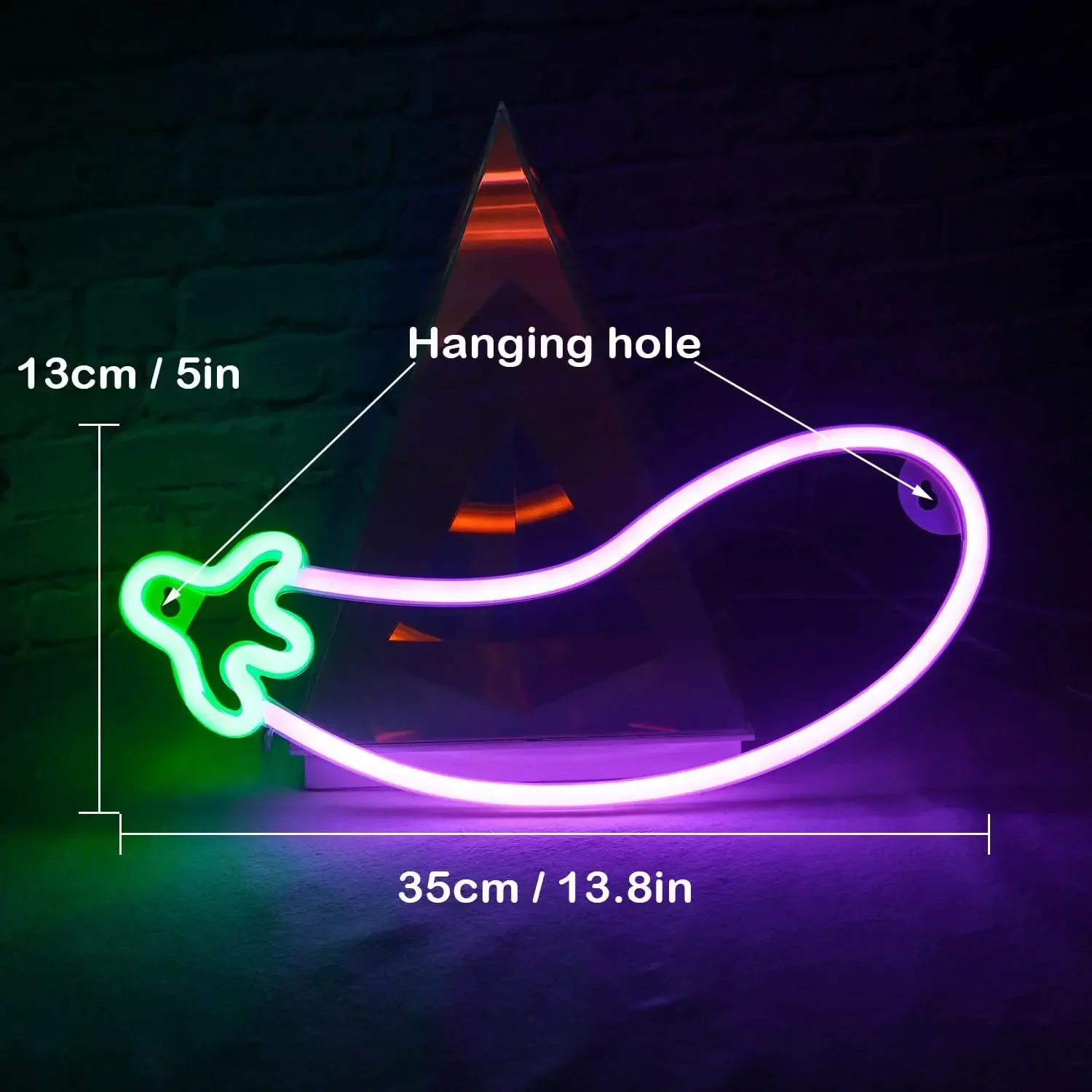 USB/Battery LED Neon Lights Sign for Wall Art Decor Gaming Bar Bedroom Decoration Hanging Neon Sign Party Eggplant Night Lamp