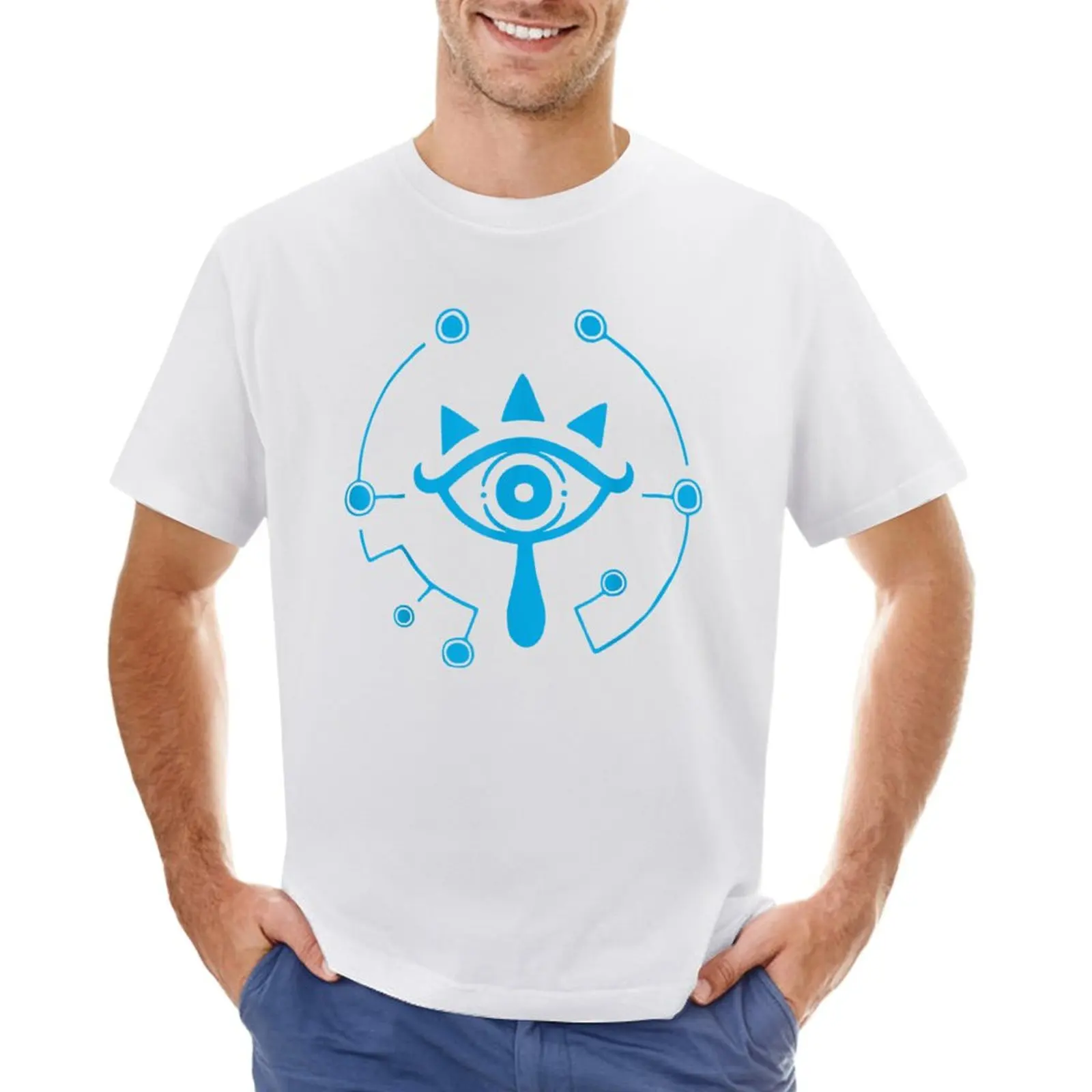 Herren T-Shirt Damen T-Shirt Jungen Mädchen Oberteil Erwachsene Kinder Eltern-Kind Baumwolle Kinder T-Shirts Zelda Breath of the Wild Sheikah Eye Logo