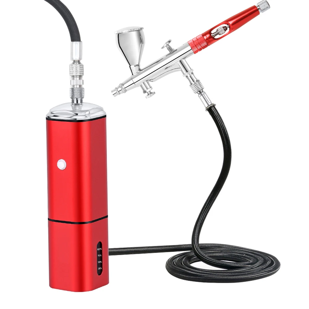 Portable Mini Airbrush Spary Pen With Compressor Kit TM90-180 High Pressure Replace Battery Makeup Nail Art Design Tattoo