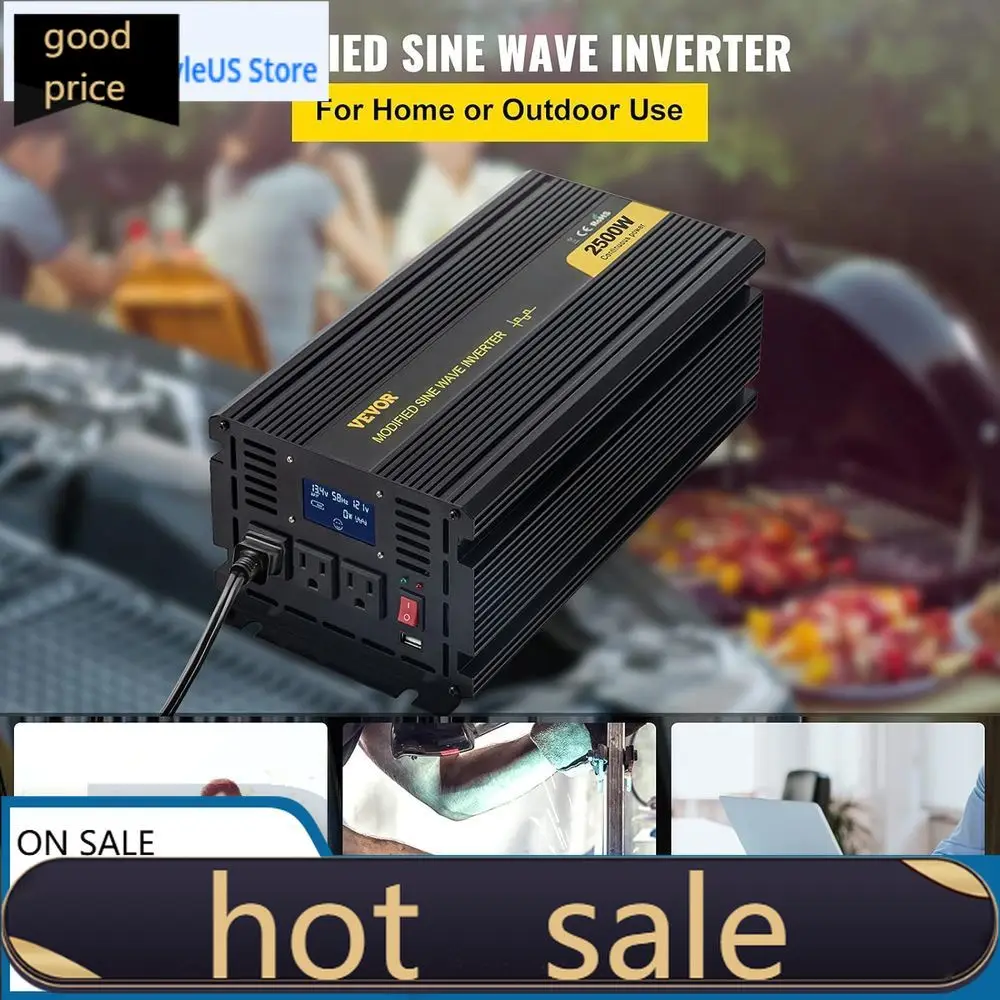 

Activity priceActivity pricePopular2500W Pure Sine Wave Inverter, 12V DC to 120V AC Car Power Converter with LCD, Remote, LED In