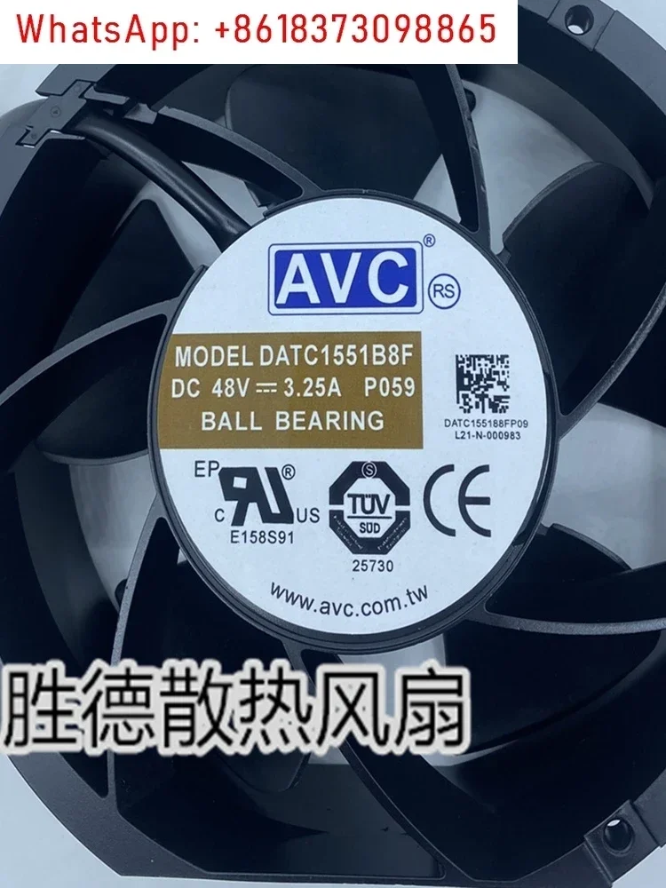 

Новый оригинальный импортный вентилятор AVC DATC1551B8F 48 В 3,25 А, 3-проводной, 17 см, большой объем воздуха