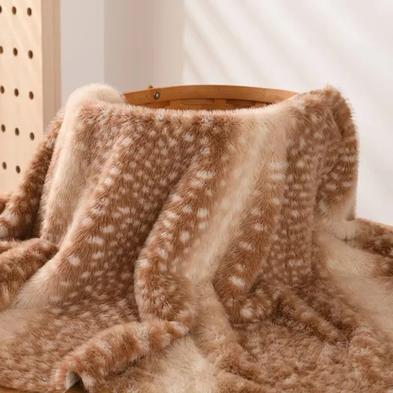 

50X160Cm Imitation Mink Fur Fabric Deer Zebra Leopard Printing Handmade Craft Clothing Bag Doll Diy Eco-Friendly Faux Fur Fabric