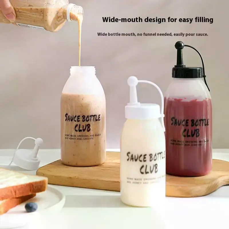 

350/650 ML Plastic Squeeze Bottles Condiments Dispenser Ketchup Mustard Sauce And Seasoning Bottle Kitchen Utensils
