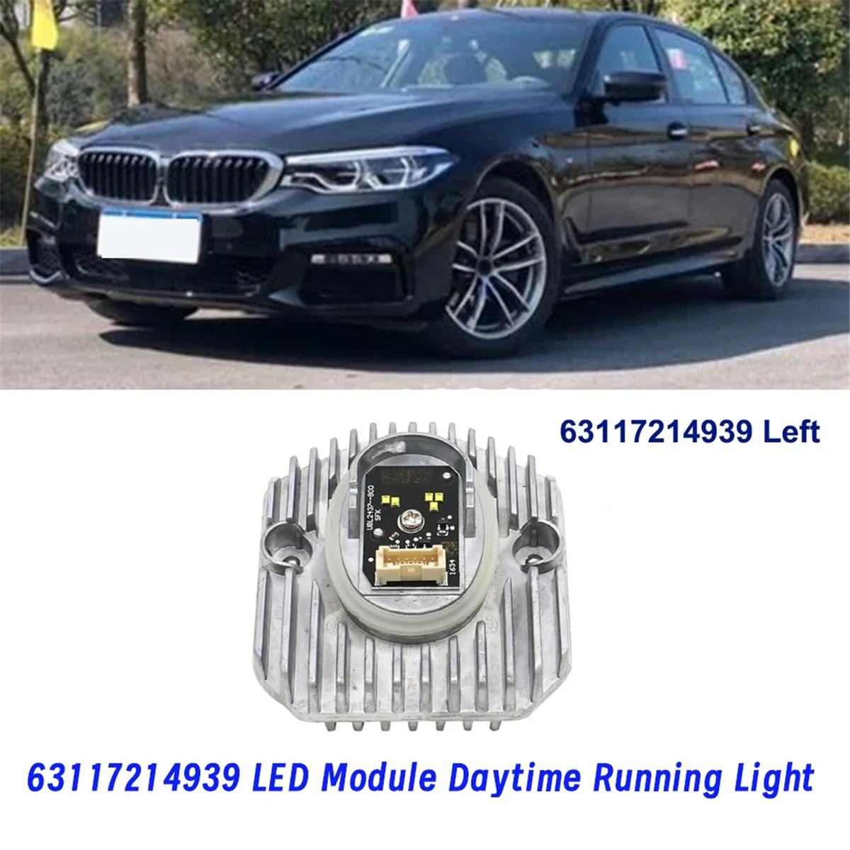 Lewy przedni reflektor Angel Eyes Źródło światła 63117214939   Dla BMW 5 G30 G31 G38 16-2018 Moduł świateł do jazdy dziennej LED