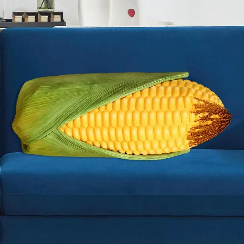 Cute Corn Plush Soft Food Sofa Bed Stuffed Animal Exquisite Simulation Plant Doll Vegetables Hugging Toy For Kids Teen Family