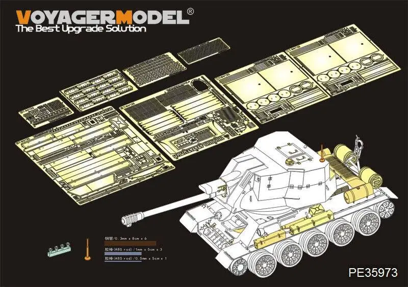 

Voyager 1/35 PE35973 Egyptain T-34/122 S.P.G Basic Detail Set (For RFM 5013)