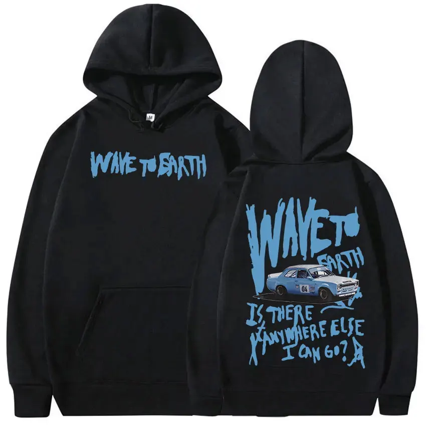 Vintage Wave To Earth Music Album Print Hoodie Men Fashion Harajuku Oversized Sweatshirt Unisex Hip Hop Pullover Clothing Hooded