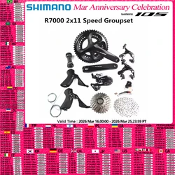 SHIMANO 105 R7000 Groupset 2x11 Speed 170/172.5/175mm 50-34T 52-36T 53-39T Zestaw do rowerów szosowych Aktualizacja zestawu grupowego od 5800