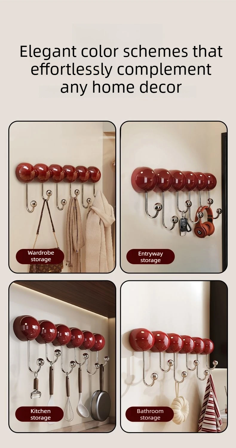 Wall Coat Rack Living Room Adsorption Type Hallstand No Need for Drilling Accessory Hat Racks Entrance Hall Furniture Coat Rack