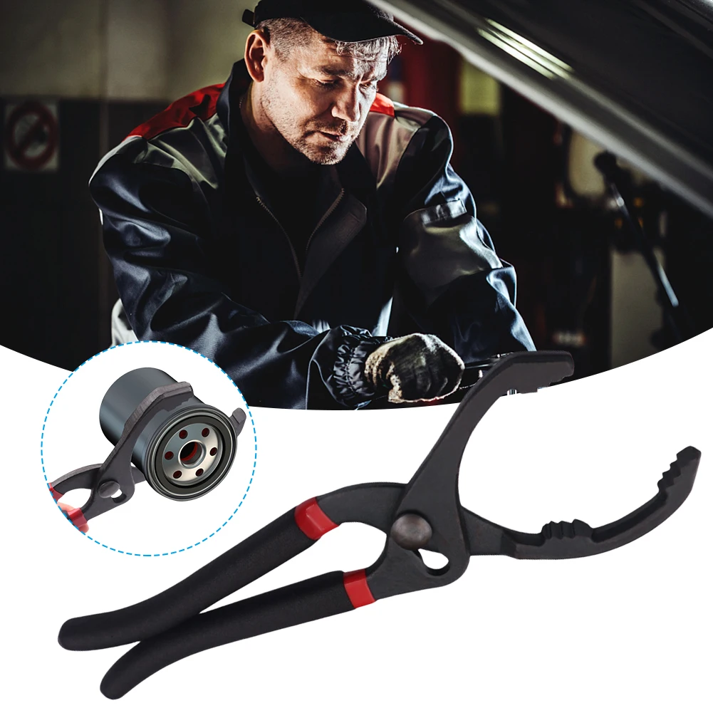 10/12 Inch Car Adjustable Oil Filter Wrench Oil Filter Pliers Clamp Type Wrench Filter Element Wrench Adjustable Hand Tools