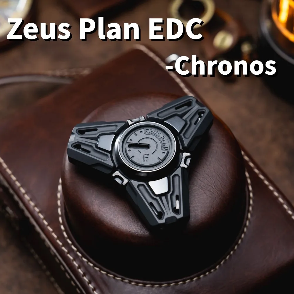 Spinner Zeus Plan EDC Chronos z Cyrkoniem, Otwarty Gyroskop do Paznokci, Zabawka Antystresowa dla Dorosłych, na Biurko do Redukcji Stresu