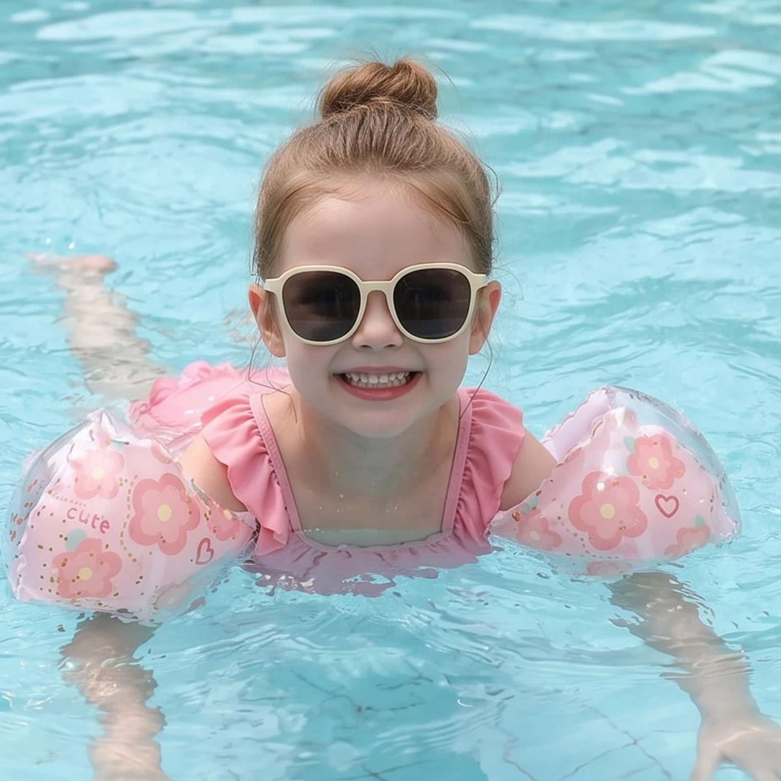 Inflatable Swimming Arm Rings, Portable Floating Circle