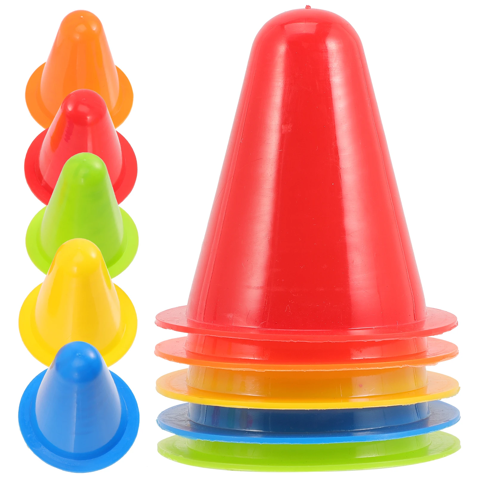 

25 Pcs Roller Skating Obstacles Mini Soccer Cones Kids Sports Training Bright Color Durable Plastic Team Games Events