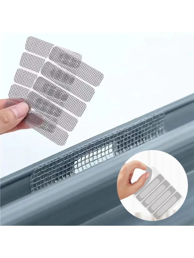 Patch d'écran de fenêtre, Grille d'échappement, trou de Drainage de porte de fenêtre, pâte anti-moustiques, écran en maille, réparation Invisible, subvention