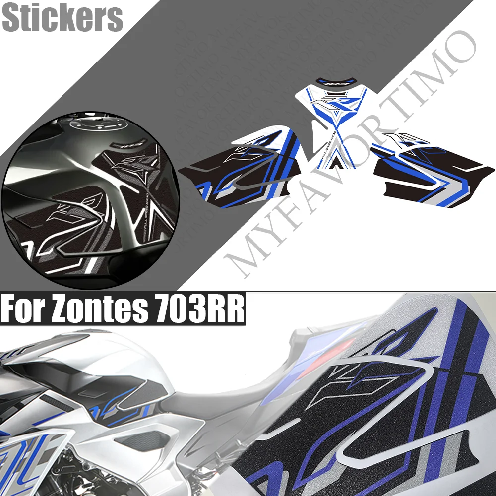 

For Zontes ZT703-RR 703RR Adventure Bike Tank Pad TankPad Cap Grips Gas Fuel Knee Stickers Decals Protector ZT-703RR ZT703RR adv