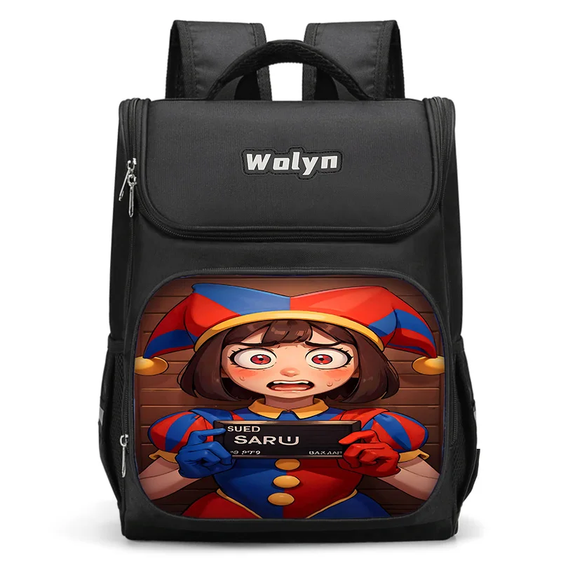 The Amazings Digitals Circus Large Child Backpack Boy Girls School Bag For Men Women Traveling Backpack Durable Multi Compartmen