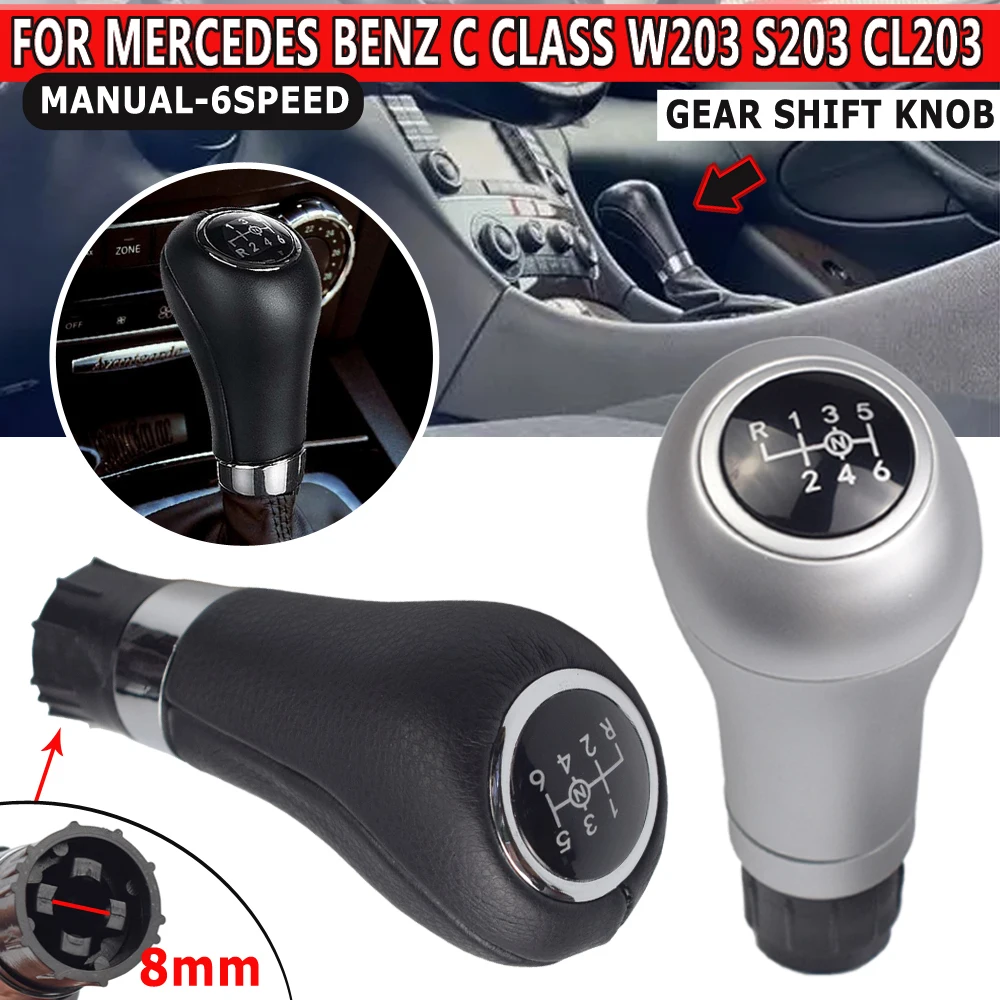 6 Speed Manual Car Shift Gear Stick Knob For Mercedes/Benz W203 S203 CL203 W209 W204 C204 C63 C300 C250 W207 A207 W212