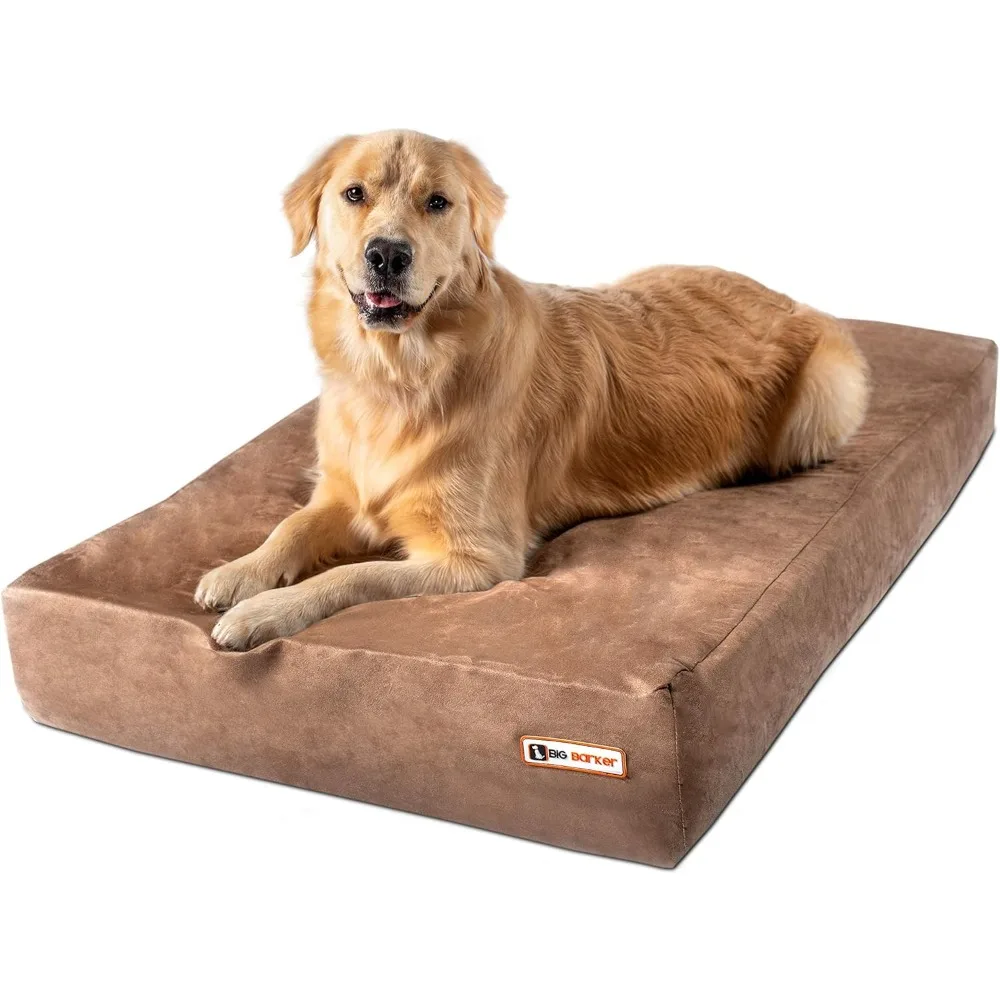 

Big Barker Sleek Orthopedic Dog Bed - 7” Dog Bed for Large Dogs W/Washable Microsuede Cover - Sleek Elevated Dog Bed