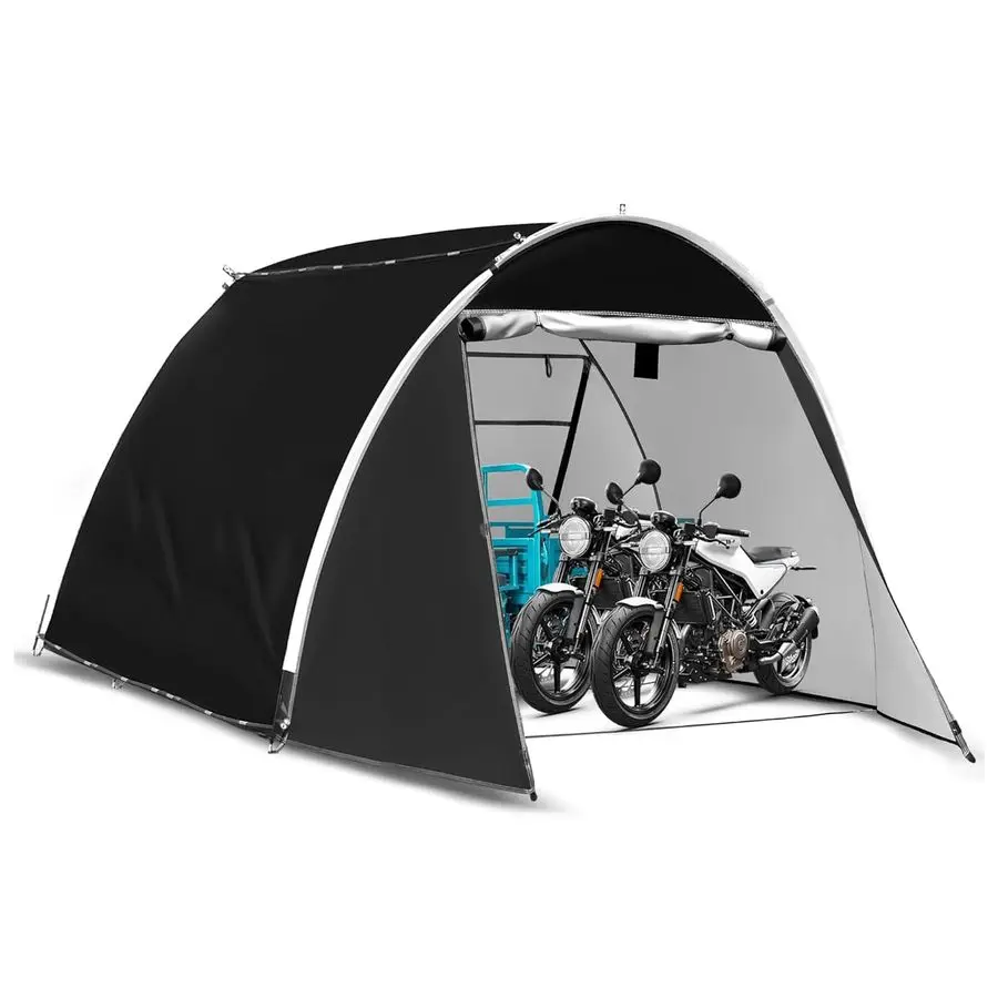 

Bike Storage Tent, 98.4 x 82.7 x 65 in,Outdoor Portable Bike Storage Shed, 210D Oxford Fabric PU4000 Waterproof, 2 Rolling Door