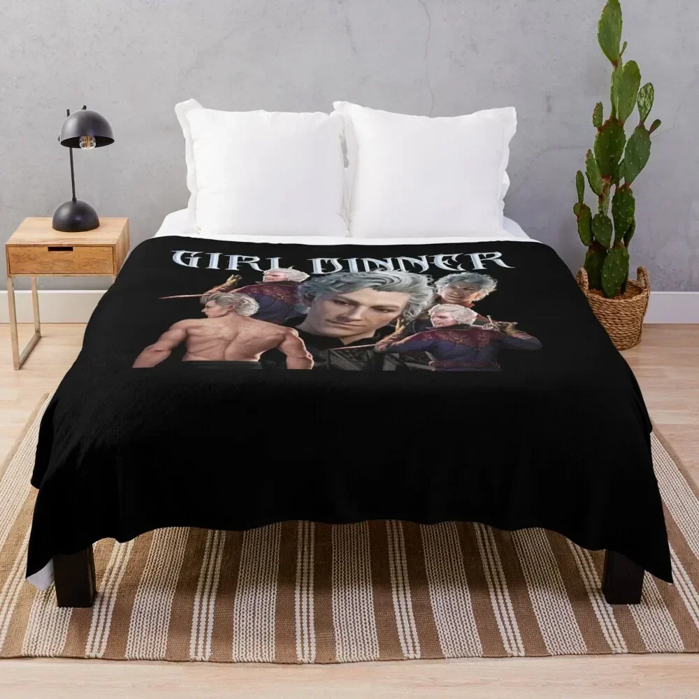

Плед Astarion girl dinner - bg3 Game Throw Blanket, легкий теплый плед для использования в помещении и на улице