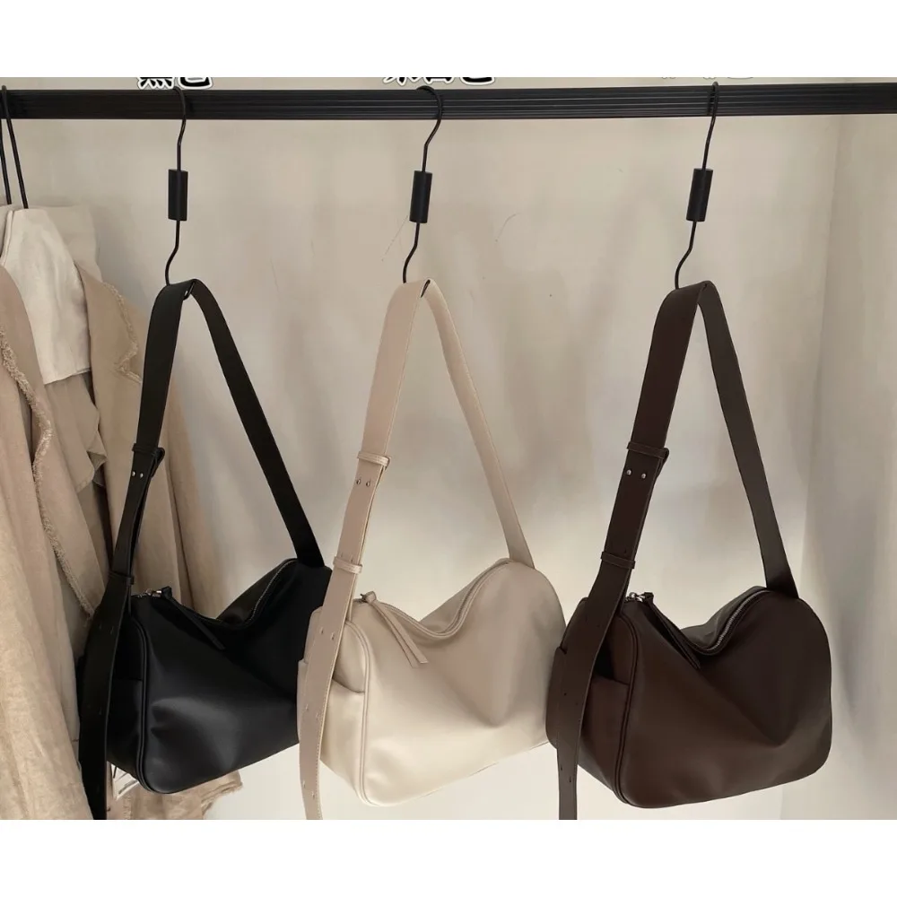 

Retro Simple Women's Bag New Pillow Bag Soft Leather Niche Design Simple Versatile Advanced Casual Comfort Large Capacity