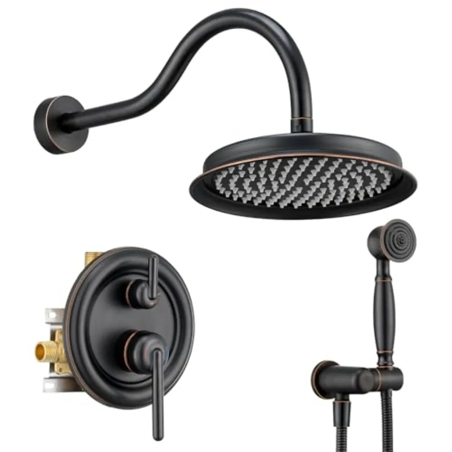 

Душевая система Rainfall Shower System 9 дюймов, антикварный стиль, роскошный душевой комплект с ручным душем в винтажном стиле, настенный монтаж